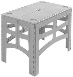 Table de camping pliante "timo", taille L, nordic-grey