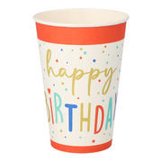 Papp-Trinkbecher "Happy Birthday"