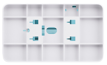 HYGINITY Falthandtuch-Spender XS - Rückansicht