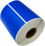Rollenetikett Zebra, blau