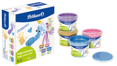 Fingerfarbe Pearlfarben, 4er-Set