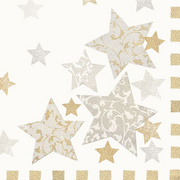 Weihnachts-Motivservietten "Stardust", creme