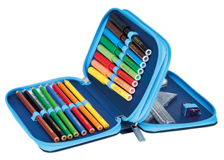 Schüleretui Doppel "Cosmic Explorer", offen