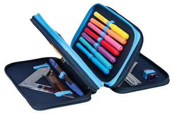 Schüleretui TriCase "Cosmic Explorer", offen