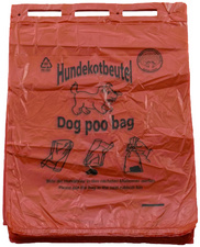 Symbolbild: Hundekotbeutel, rot