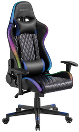 Fauteuil de bureau pour jeux vidéo avec lumière RVB