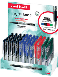 Stylo roller encre gel SIGNO broad UM153C, présentoir de 72 pièces
