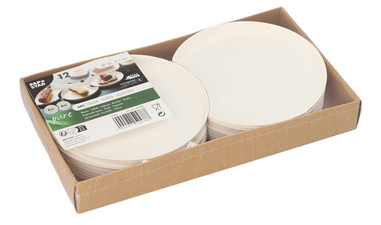  Zuckerrohr-Teller "pure", Halbmond, Verpackung