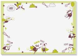 Sous-main bloc papier "Little Heroes"