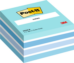 Bloc-notes adhésif cube notes, bleu