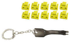 Bloqueur de port RJ45 avec clé, jaune