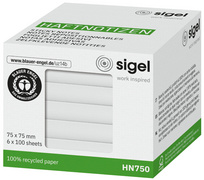  Bloc-notes adhésif 75 x 75 mm, dans l'emballage