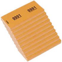 Nummernblock, 1-1000, orange