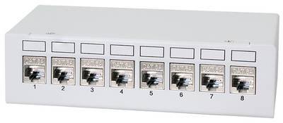  Desktop Patch Panel Kat.6A, 8 Port