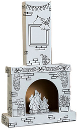   Carton de jeu CHEMINÉE DE NOEL, en carton ondulé