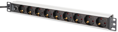 19" Kaltgeräte-Steckdosenleiste mit Vorsicherung