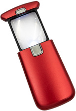 Lupe Lucina mit LED-Licht, rot