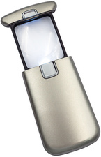 Lupe Lucina mit LED-Licht, silber