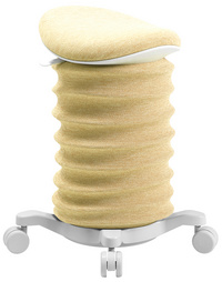  Sitzhocker "Sitness 4D Move", papyrusweiß / gelb