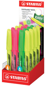 Stylo plume EASYbuddy FLUO, présentoir de 16