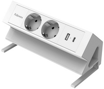    Tisch-Steckdosenleiste Power Desk 2, Typ F, weiß