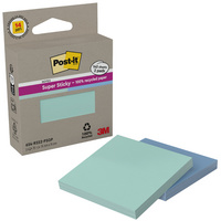 Haftnotizen super sticky Recycling notes (mint/blau)