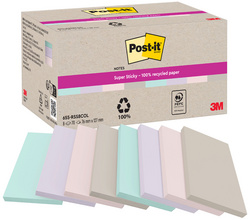 Haftnotizen super sticky Recycling notes, Pastellfarben