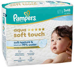 Lingette humide aqua soft touch