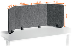  Cloison de table EFFECT, plié