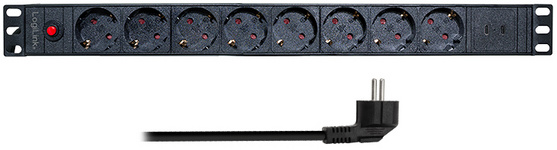 19" Steckdosenleiste mit Überspannungsschutz