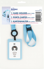 Ausweishalter mit Clip, pastellblau, Verpackung
