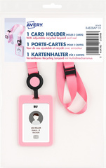 Ausweishalter mit Clip, pastellrosa, Verpackung