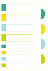 Kennzeichnungs-Etiketten, Blau-/Gelb-/Grün-Töne