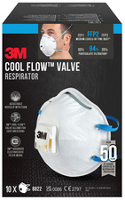 Masque respiratoire Cool Flow 8822, lot de 10