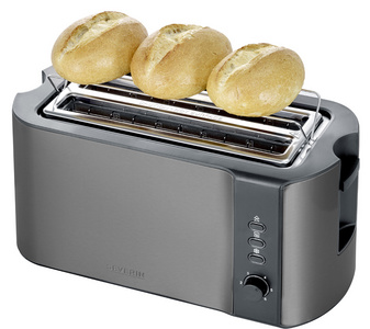 Grille-pain 4 tranches AT 9341, avec support pour petits pains