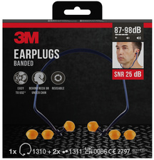 Mehrweg Bügel-Gehörschutz 1310 + 2 Paar Ersatzstöpsel, Verpackung