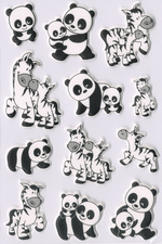 Panda- und Zebrafamilien
