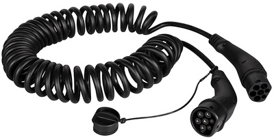  Symbolbild: E-Auto-Spiralladekabel