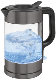  Wasserkocher PC-WKS 1322, schwarzer Edelstahl