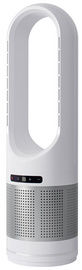  Ventilateur de table AM-046, blanc/argent, vue de profil