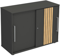 Sideboard Oxford, anthrazit / Eiche hell