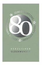 Carte d'anniversaire "Petites fleurs" - 80 ans