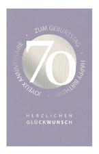Carte d'anniversaire "Petites fleurs" - 70 ans