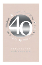 Carte d'anniversaire "Petites fleurs" - 40 ans