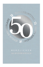 Carte d'anniversaire "Petites fleurs" - 50 ans