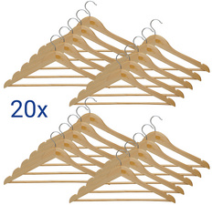 Cintre en bois MAULmira, lot de 20