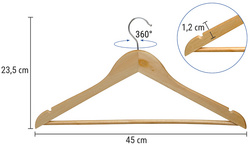 Cintre en bois MAULmira, vue détaillée