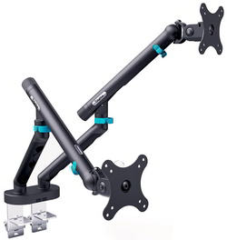  Doppel Design-Monitorarm, schwarz