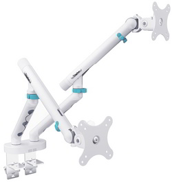 Doppel Design-Monitorarm, weiß