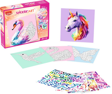 Kleben nach Zahlen STICKER'ART, Elegante Wesen, Inhalt
